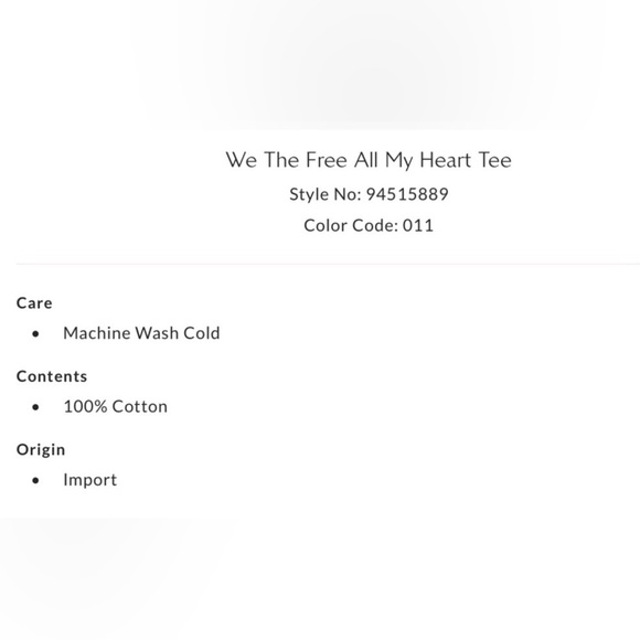 NWOT Free People M We the Free All My Heart Tee in Ivory Tunic Top New $128 - Picture 7 of 7